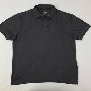 Nat Nast Mens Medium Dark Gray Short Sleeve Polo